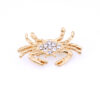 Brosa Elegantă Femei – Crab Aurit cu Cristale Zirconia