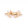 Brosa Elegantă Femei – Crab Aurit cu Cristale Zirconia