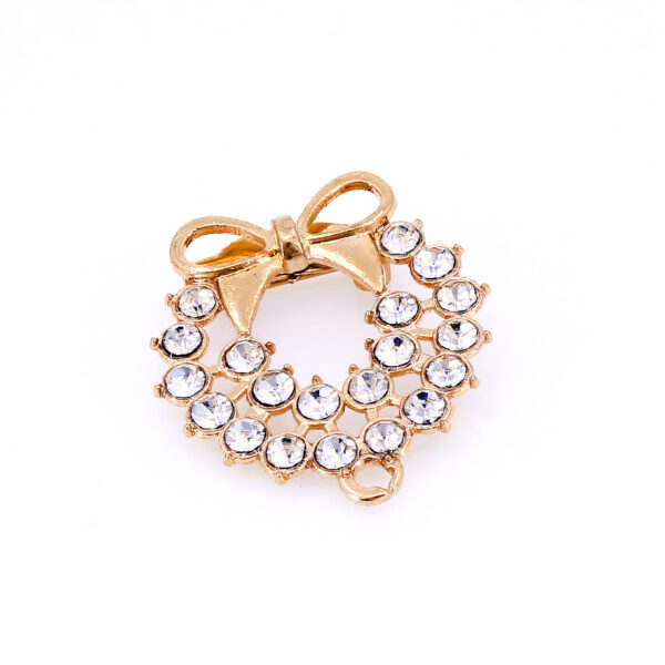 Brosă Elegantă din Metal cu Cristale Zirconia Alb, 3×2.5