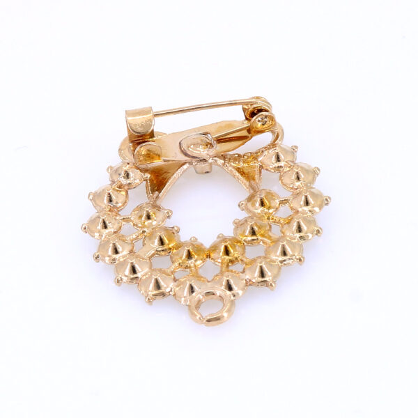 Brosă Elegantă din Metal cu Cristale Zirconia Alb, 3×2.5