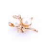 Brosă Elegantă Albina cu Cristale Zirconia și Perlă, 3cm