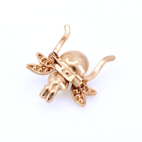 Brosă Elegantă Albina cu Cristale Zirconia și Perlă, 3cm