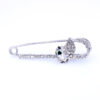 Broșă Eleganță Cristale Zirconia Alb, Metal Neprețios,