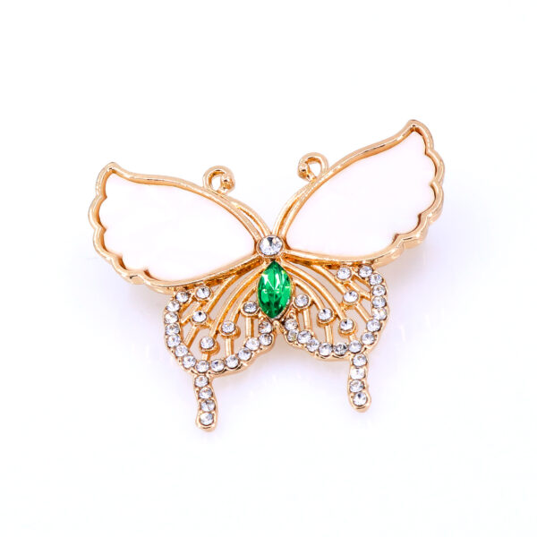 Broșă Elegantă Fluture Aurie, Cristale Zirconia