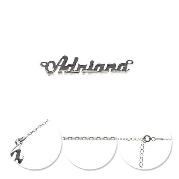 Lanț Personalizat Adriana din Argint 925 Rodiat pentru