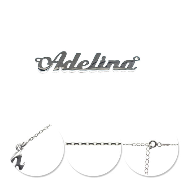 Lanț Personalizat Adelina din Argint 925 Rodiat pentru