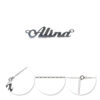 Lănțișor Personalizat Alina din Argint 925 Rodiat pentru