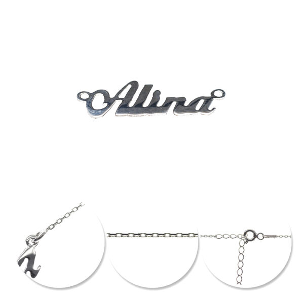 Lănțișor Personalizat Alina din Argint 925 Rodiat pentru