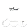 Lănțișor Personalizat cu Nume Ana, Argint 925 Rodiat