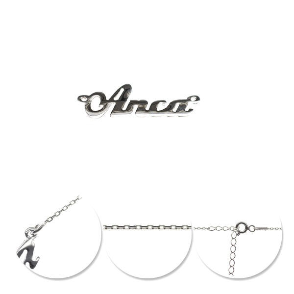 Colier Personalizat Anca din Argint 925 Rodiat pentru Femei