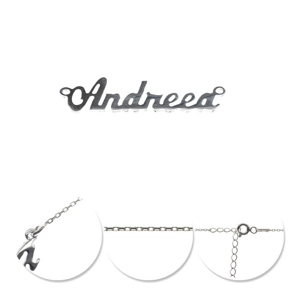 Colier cu nume Andreea din Argint 925