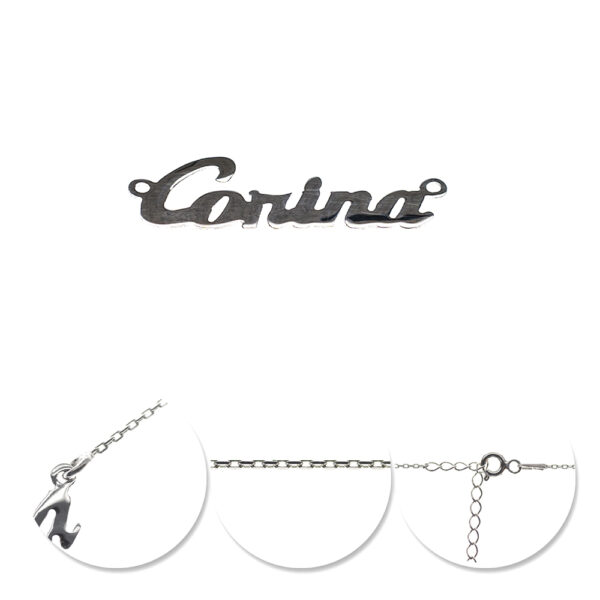 Lănțișor Personalizat Corina din Argint 925 Rodiat