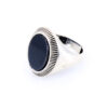 Inel Unisex din Argint 925 cu Onix Negru, Mărimea 61