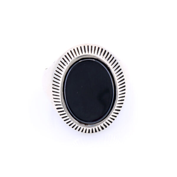 Inel Unisex din Argint 925 cu Onix Negru, Mărimea 61