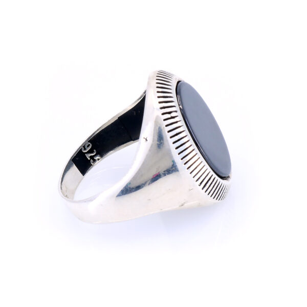Inel Unisex din Argint 925 cu Onix Negru, Mărimea 61