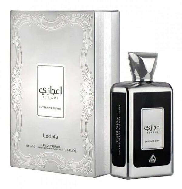 Apa de Parfum Lattafa Ejaazi Intensive Silver, Bărbați,