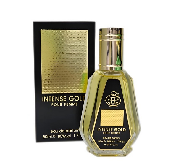 Apa de Parfum Fragrance World Intense Gold, Femei, 50ml