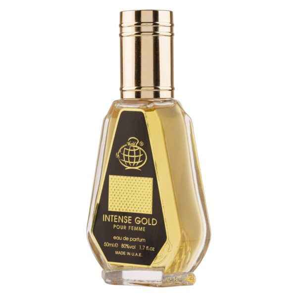 Apa de Parfum Fragrance World Intense Gold, Femei, 50ml