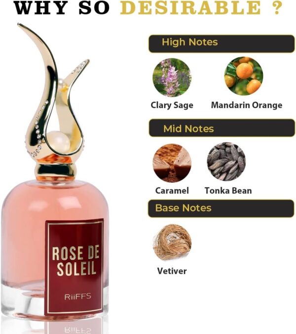 Apa de Parfum Riiffs Rose De Soleil, pentru Femei, 100ml