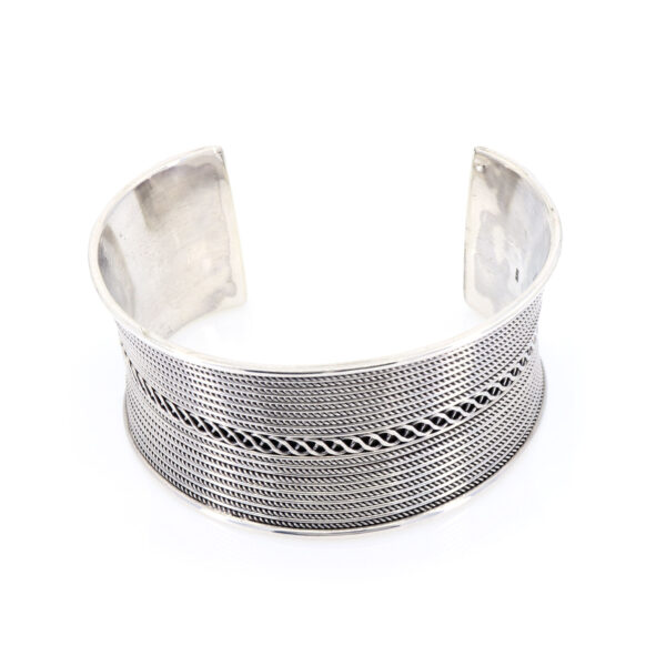 Brățară Bangle Argint 925 Masivă • Detalii Fine •