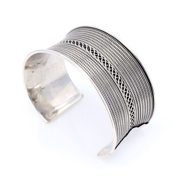 Brățară Bangle Argint 925 Masivă • Detalii Fine •