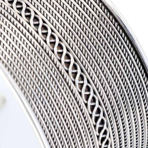 Brățară Bangle Argint 925 Masivă • Detalii Fine • Brățară Bangle Argint 925 Masivă • Detalii Fine •