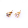Cercei Aur 14K Clasici cu Zircon Alb, 1.5cm – Ideal Femei