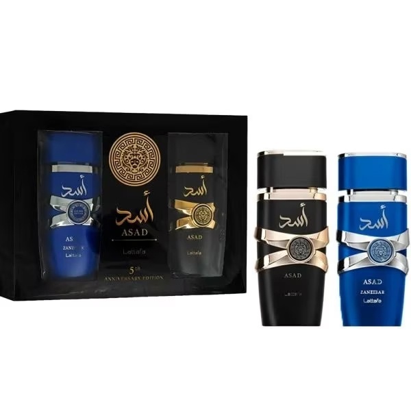 Set Cadou Lattafa Asad & Zanzibar – Parfum Bărbați