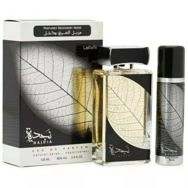 Set Najdia Lattafa, Apă de Parfum Unisex 100ml + Deo 50ml