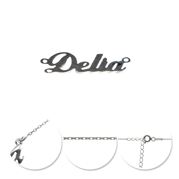 Lănțișor Delia din Argint 925 Rodiat, 40-45 cm, pentru
