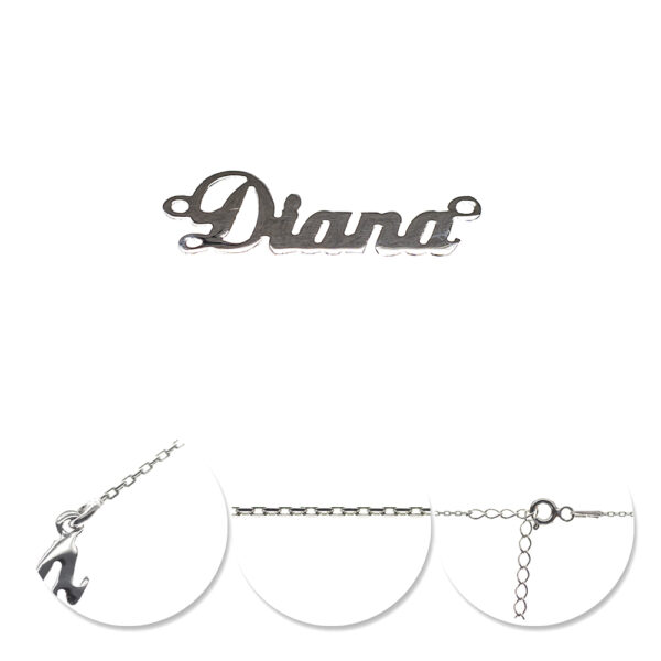 Lănțișor Argint 925 Diana Personalizat pentru Femei,