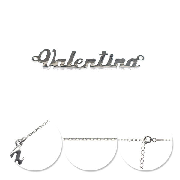 lantisor Valentina din argint 925 rodiat