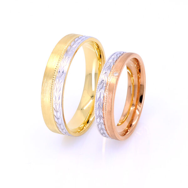 Verigheta din Argint 925 Placata cu Aur Galben si Rose – Verigheta din Argint 925 Placata cu Aur Galben si Rose –