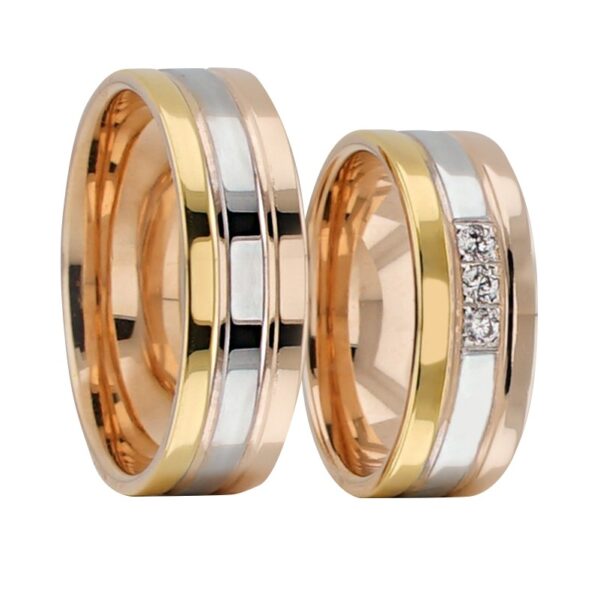 Verigheta din aur 14K 585 – in Trei Culori Verigheta din aur 14K 585 – in Trei Culori