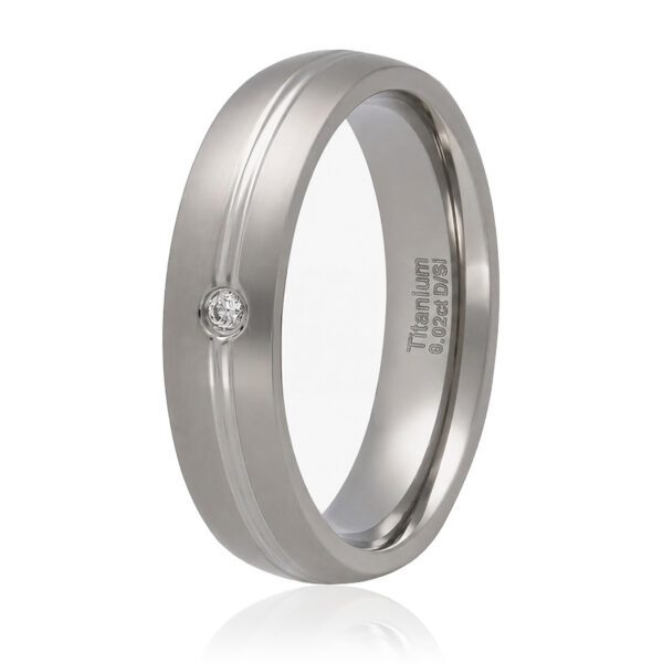 verigheta din titan Vtitan01, lățime 5 mm, opțional diamant 0.02ct D/S1, BijouParfum
